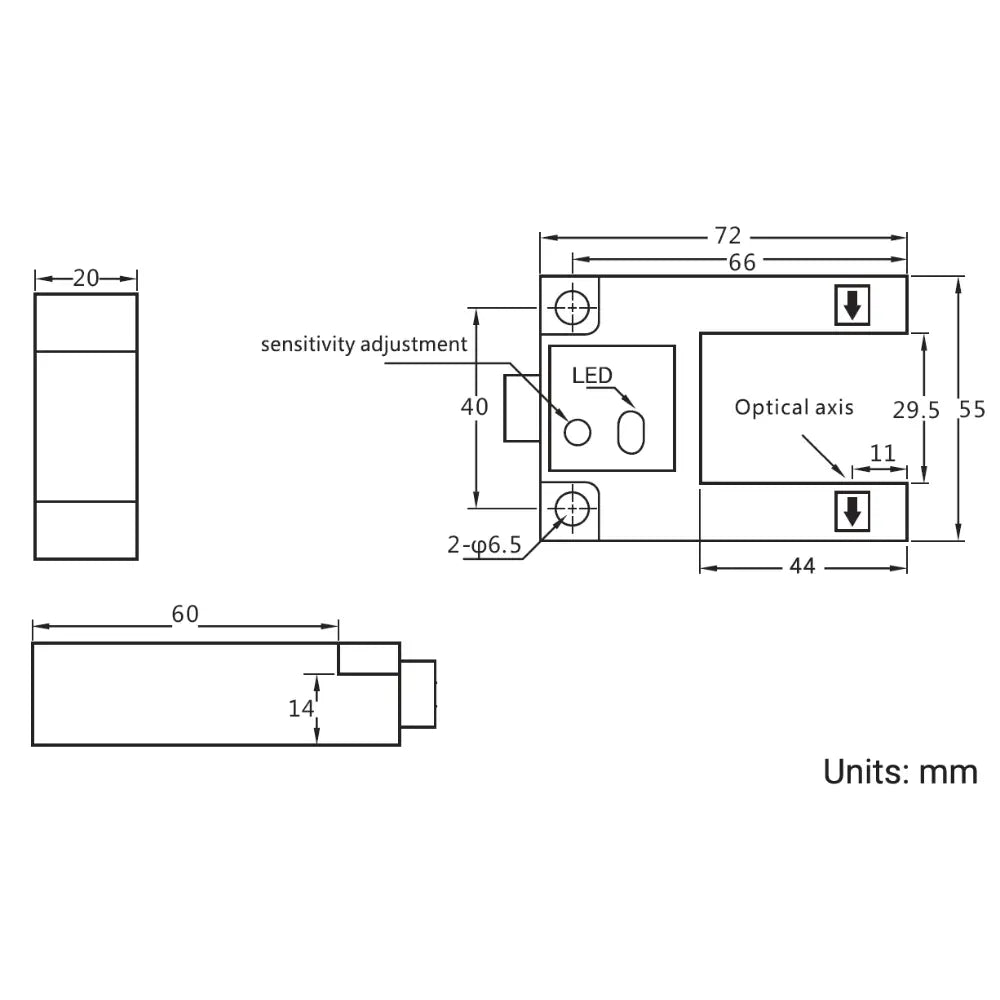 Phidgets 赤外線光 Beam Break 近接センサ -  30mm