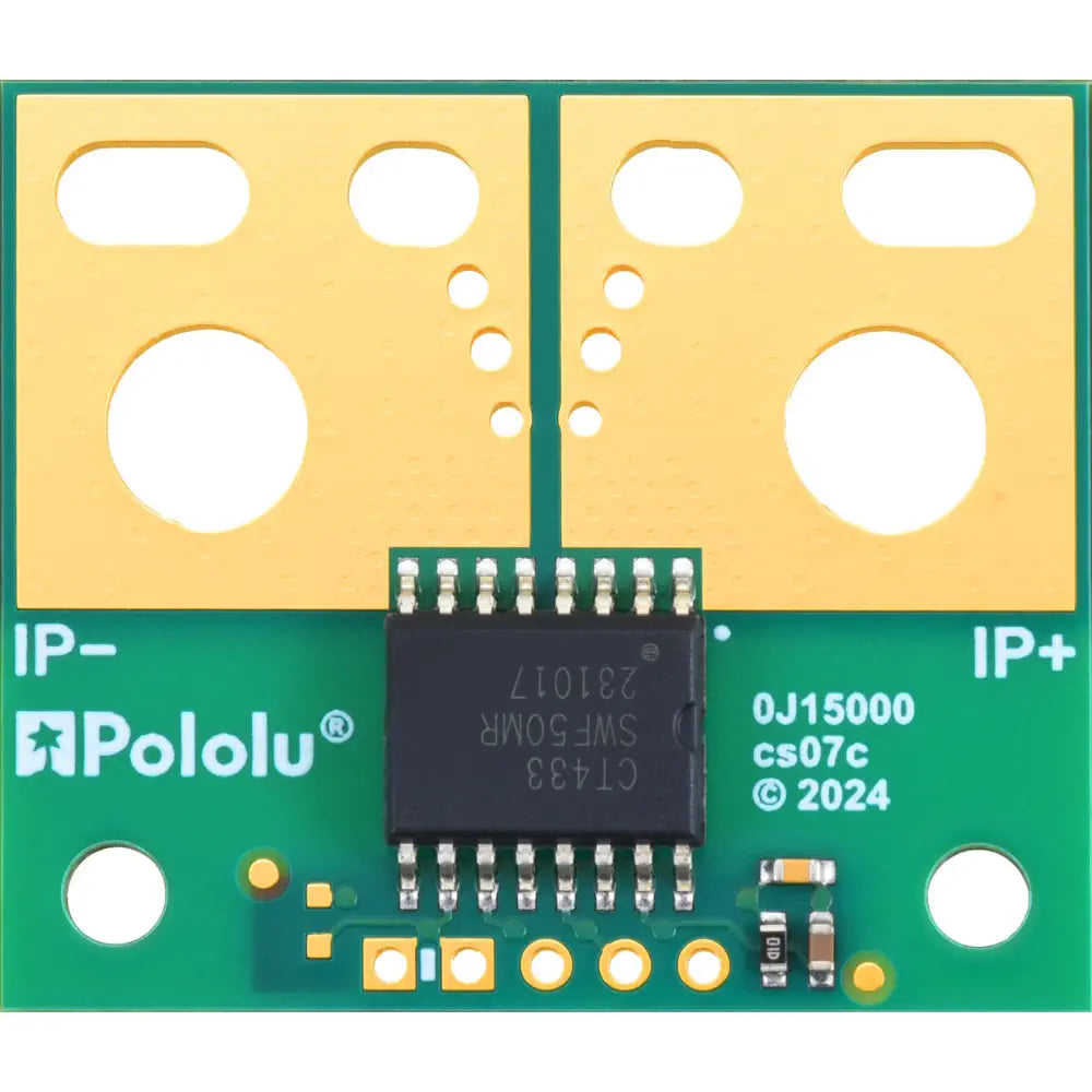 Pololu CT433-HSWF50MR TMR 電流センサー 大型キャリア -50A ～ +50A、3.3V
