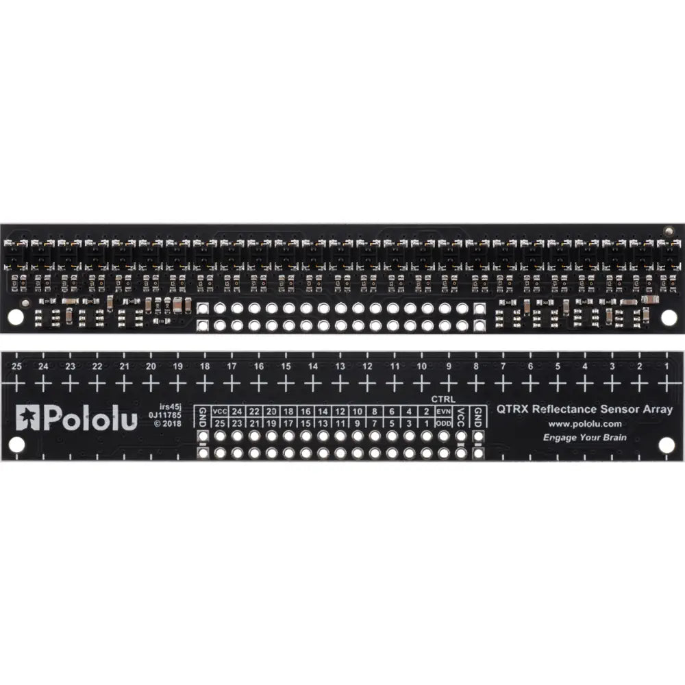 Pololu QTRX-HD-25A 反射率センサーアレイ: 25 チャンネル、4mm ピッチ、アナログ出力、低電流