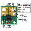 Pololu ACS72981LLRATR-100B3 電流センサー コンパクトキャリア -100A ～ +100A、3.3V
