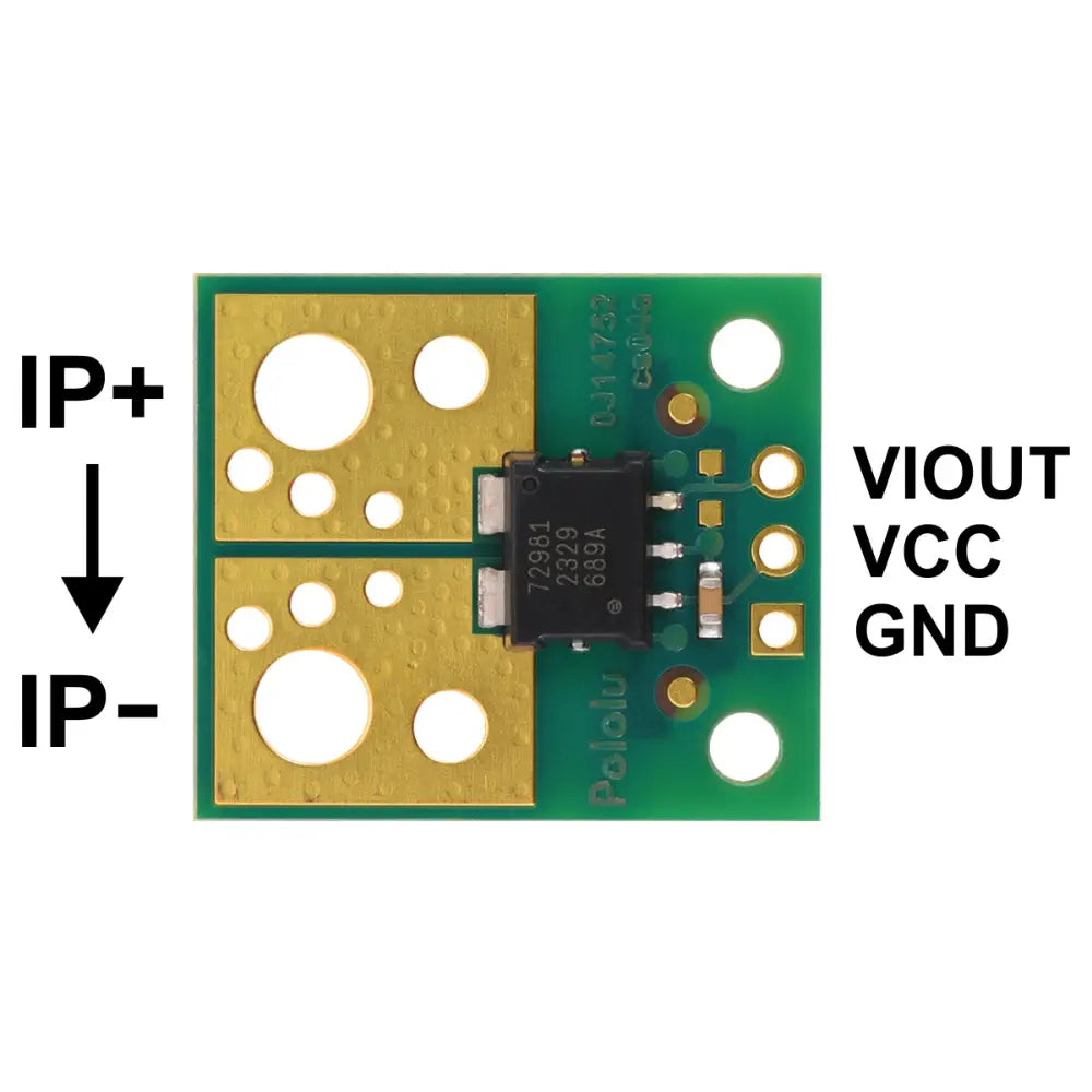 Pololu ACS72981LLRATR-100B3 電流センサー コンパクトキャリア -100A ～ +100A、3.3V