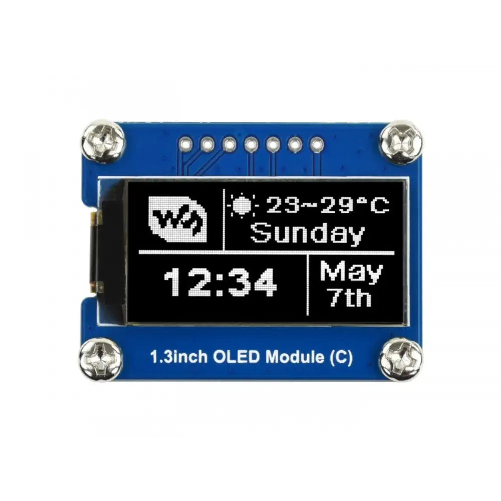 Waveshare 1.3 インチ OLED ディスプレイ モジュール、64×128 解像度、SPI/I2C インターフェイス
