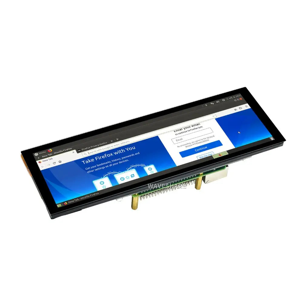 Waveshare 7.9インチ 静電容量式タッチスクリーン LCD、400×1280、HDMI、IPS、強化ガラスカバー