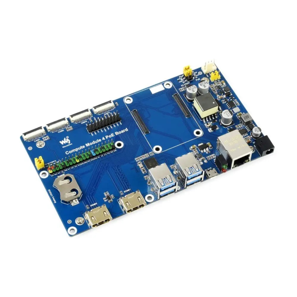 Raspberry Pi Compute Module 4 開発キット、Waveshare PoE ボード付き (画面なし)