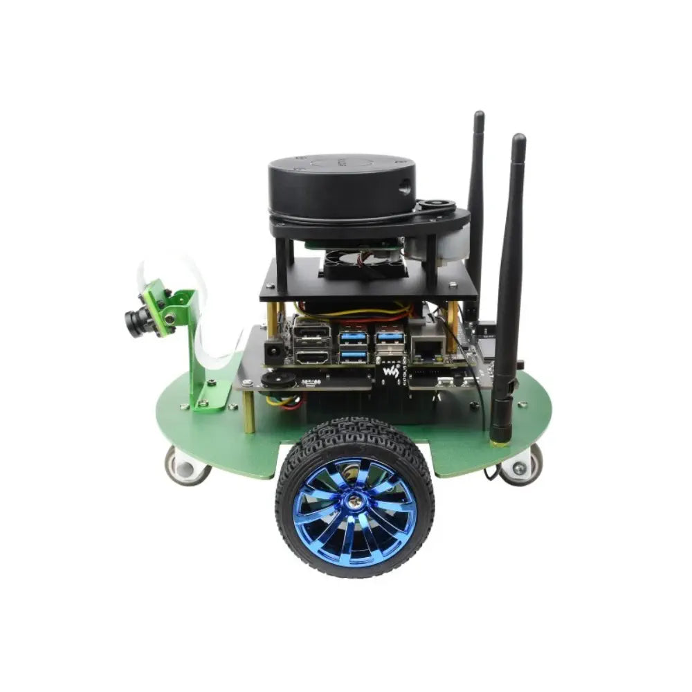 Waveshare JetBot プロフェッショナル版ROS AIキットアクセサリ、デュアルコントローラAIロボット、LiDARマッピング (Jetsonなし) (英国仕様)