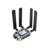 Waveshare SIM8262A-M2 5G HAT for Raspberry Pi、クアッドアンテナ 5G NSA、マルチバンド、5G/4G/3G 対応 (ケース付き)