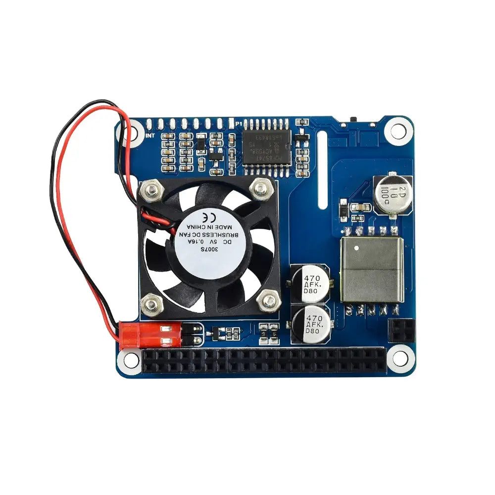 Raspberry Pi 3B+/4B および 802.3af PoE ネットワーク用 Waveshare Power over Ethernet HAT (B)