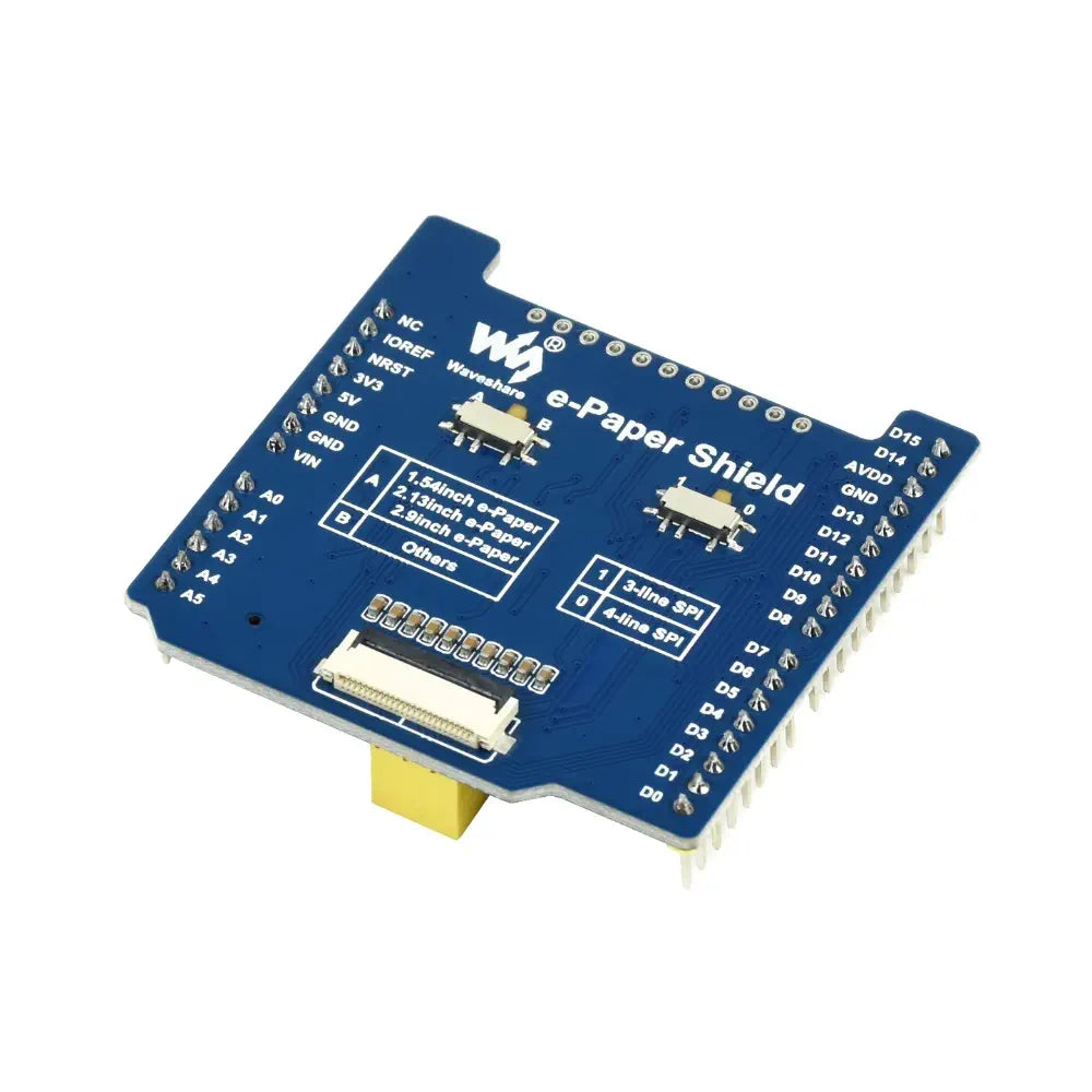 Waveshare ユニバーサル e-Paper Raw パネル ドライバー シールド (Arduino/NUCLEO 用)