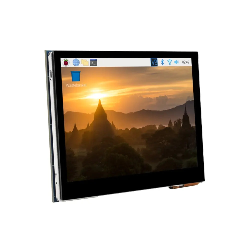 Waveshare 3.5インチ 静電容量式タッチスクリーン LCD、Raspberry Pi 用、640×480、DPI、IPS、強化ガラスカバー、低消費電力