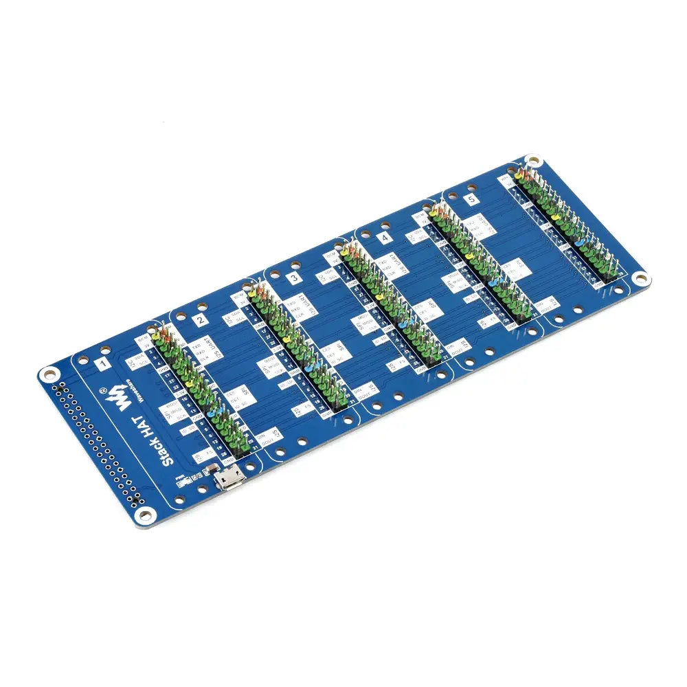 Raspberry Pi 用の Waveshare Stack HAT は、一度に最大 5 つの HAT をスタックできます。