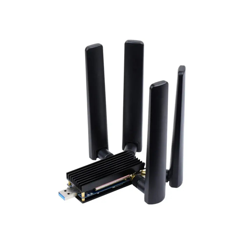 Waveshare 5G ドングル モジュール、クアッド アンテナ、USB3.1 ポート、アルミニウム合金ヒートシンク、M.2 Key B インターフェイス (RM530N-GL)