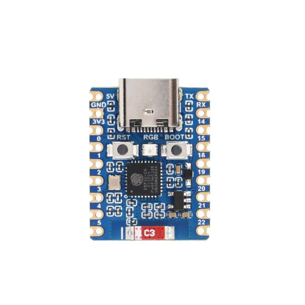 Waveshare ESP32-C6 ミニ開発ボード、ESP32-C6FH4 ベース、2.4GHz WiFi 6 および Bluetooth 5 (ヘッダー付き)