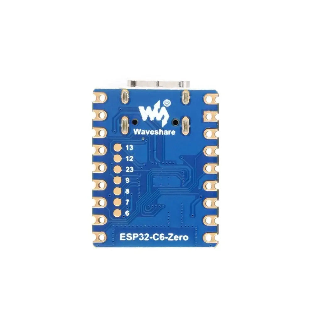 Waveshare ESP32-C6 ミニ開発ボード、ESP32-C6FH4 ベース、2.4GHz WiFi 6 および Bluetooth 5 (ヘッダー付き)