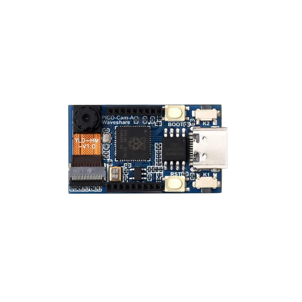 Waveshare RP2040 マイクロコントローラ カメラ開発ボード、オンボード HM01B0 グレースケール カメラ、1.14 インチ IPS LCD ディスプレイ