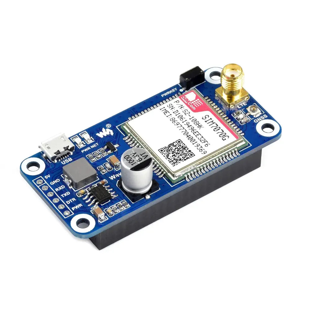 Waveshare SIM7070G NB-IoT / Cat-M / GPRS / GNSS HAT（Raspberry Pi用）（グローバルバンドサポート）