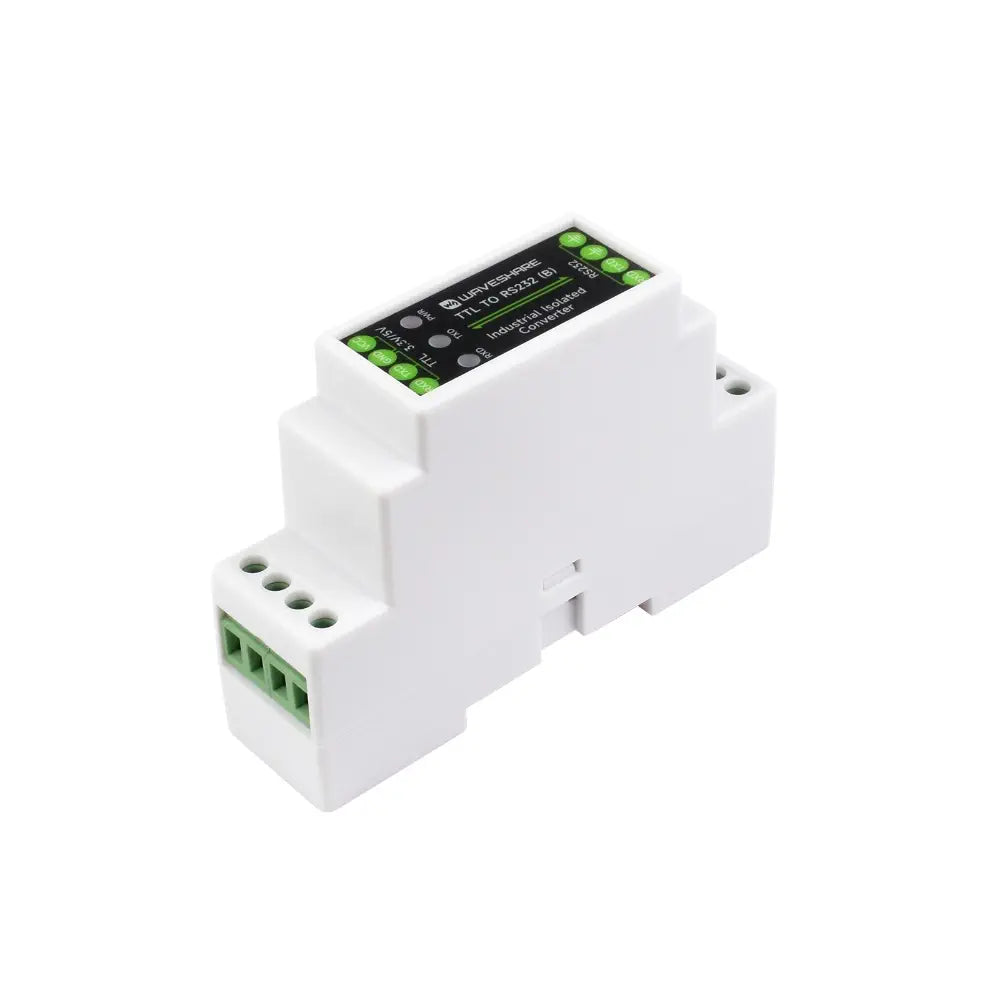 Waveshare レールマウント TTL から RS232 へのガルバニック絶縁コンバータ、全二重通信、TTL シリアルコンバータ