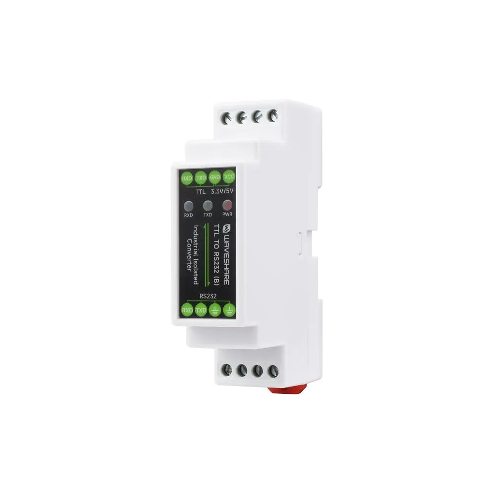 Waveshare レールマウント TTL から RS232 へのガルバニック絶縁コンバータ、全二重通信、TTL シリアルコンバータ