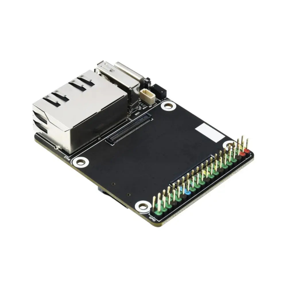 Waveshare Mini デュアル ギガビット イーサネット ミニ コンピュータ キット (Raspberry Pi Compute Module 4 用) (ボード、ケース、EU 電源)