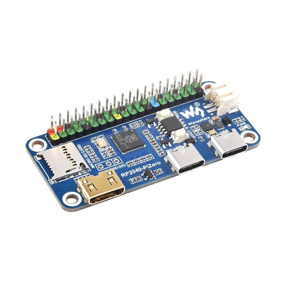 Waveshare RP2040-PiZero 開発ボード、RP2040 ベース、264KB SRAM、16MB オンボード フラッシュ メモリ
