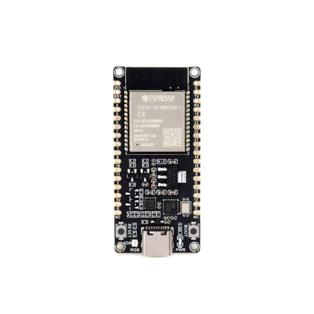 Waveshare ESP32-C6 マイクロコントローラ、WiFi 6 開発ボード、160MHz シングルコア、ESP32-C6-WROOM-1-N8 モジュール (ヘッダーなし)