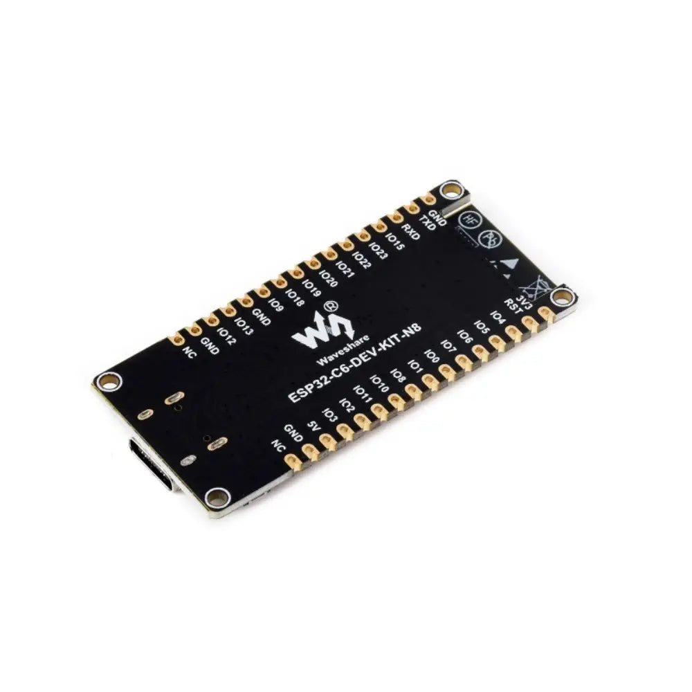 Waveshare ESP32-C6 マイクロコントローラ、WiFi 6 開発ボード、160MHz シングルコア、ESP32-C6-WROOM-1-N8 モジュール (ヘッダーなし)
