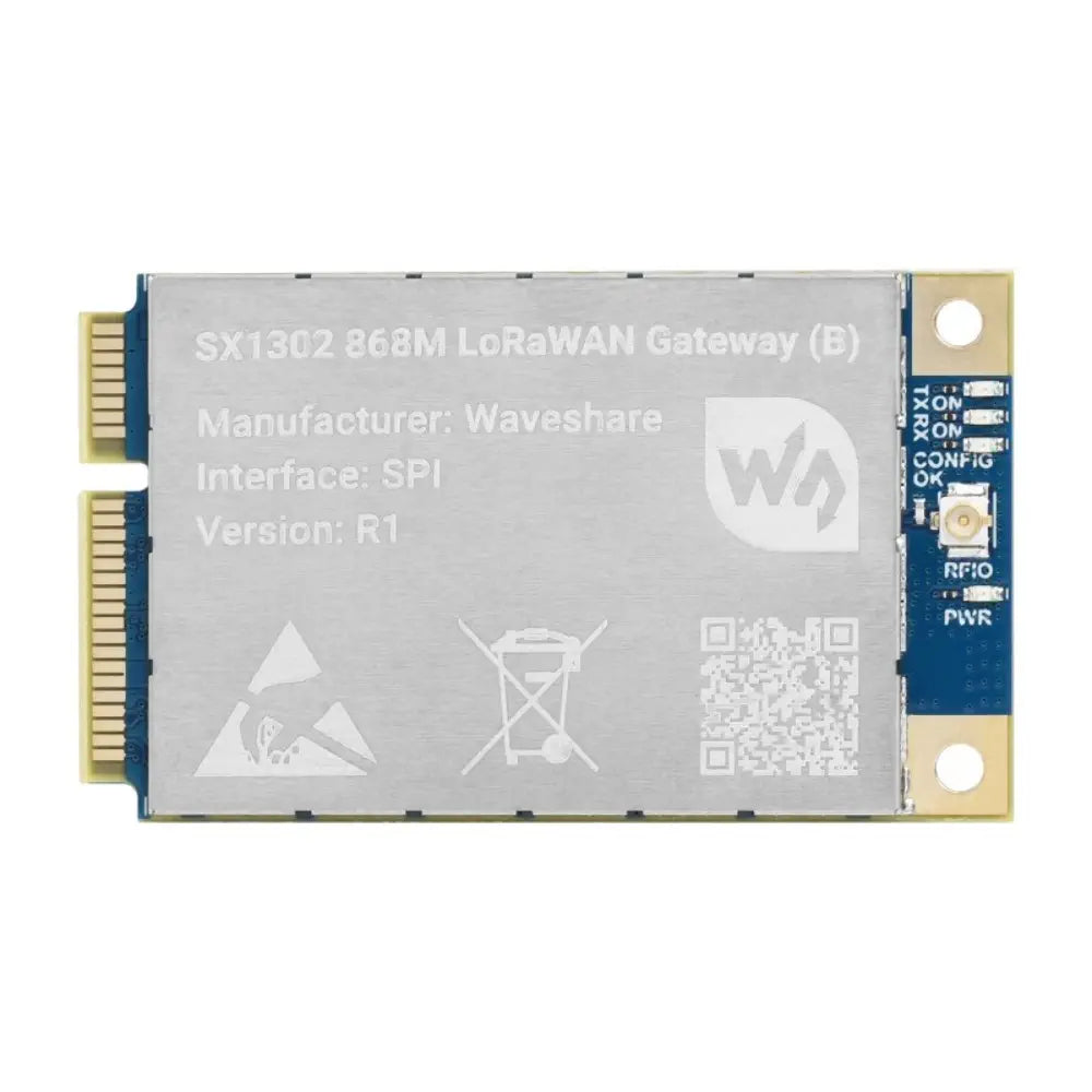 Waveshare SX1302 915m LoRaWAN ゲートウェイ モジュール (Raspberry Pi 用)、標準 Mini-PCIe ソケット (HAT なし)