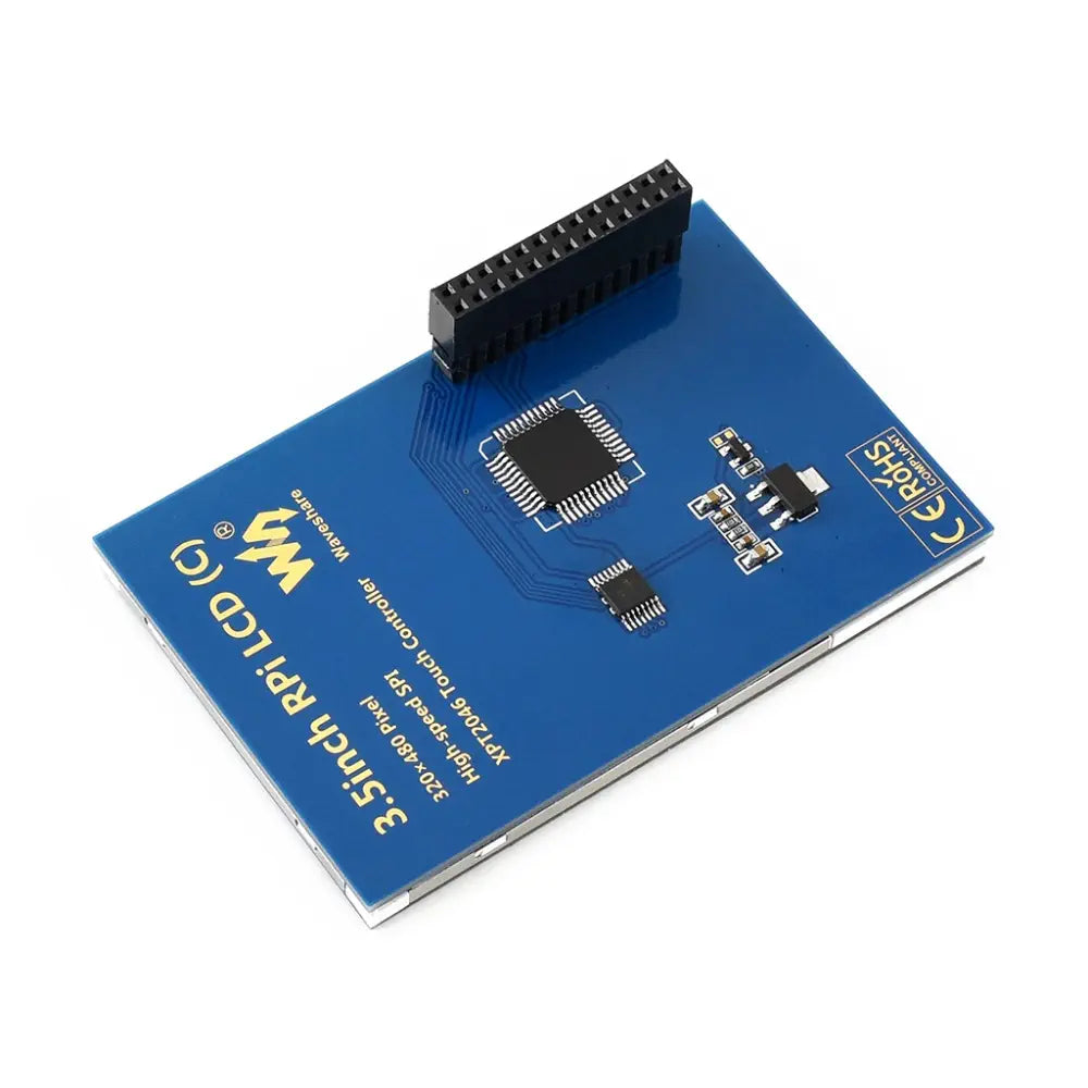 Waveshare 3.5インチ抵抗膜方式タッチディスプレイ (C) Raspberry Pi用、480×320、125MHz高速SPI