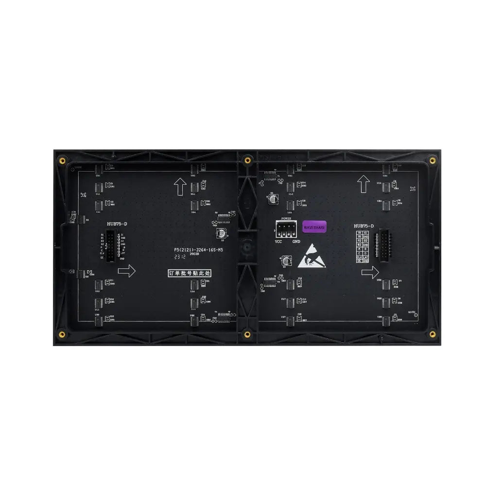 Waveshare RGB フルカラー LED マトリックス パネル、5mm ピッチ、64×32 ピクセル、明るさ調整可能