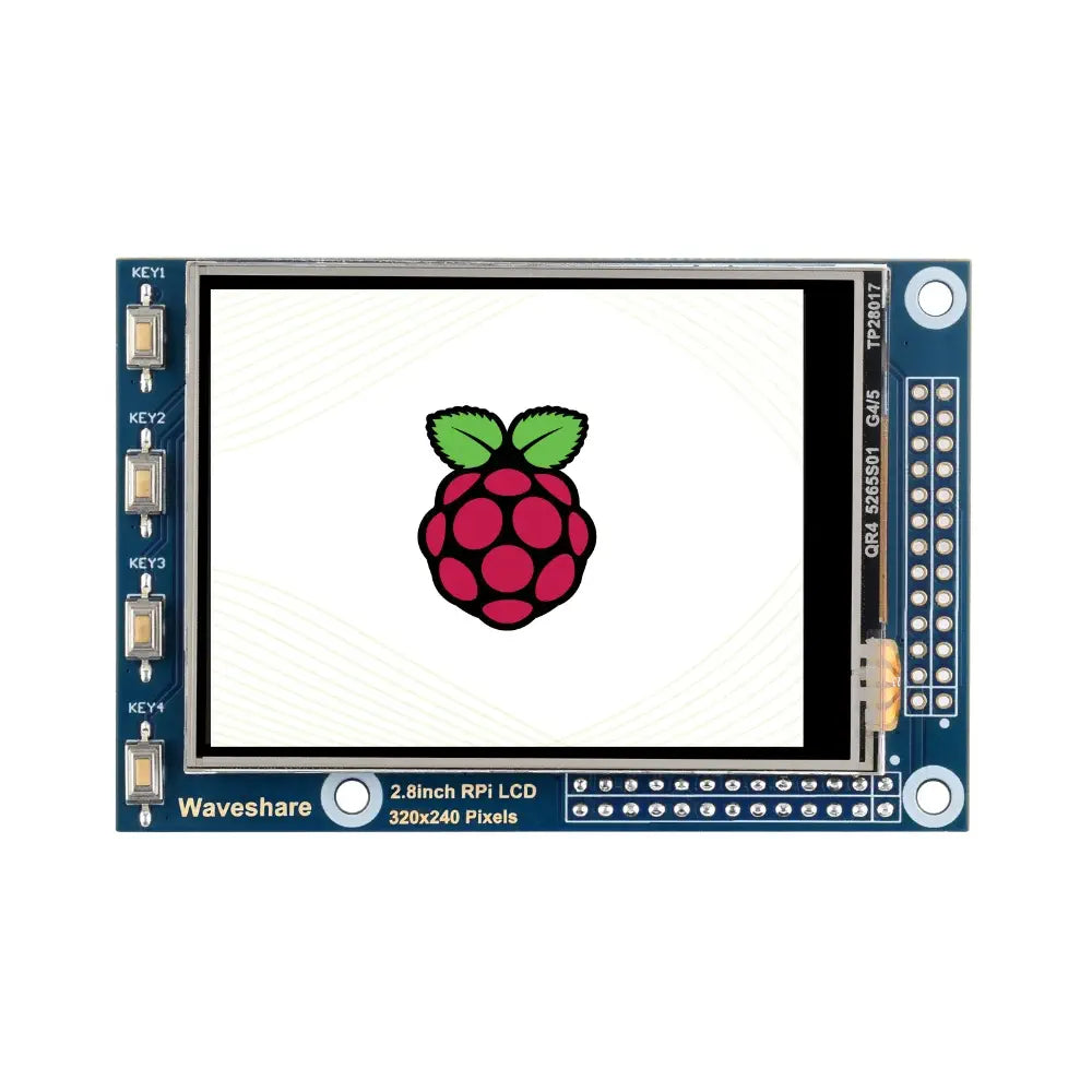 Waveshare 2.8 インチ RPi LCD (A)、320×240、Raspberry Pi 用抵抗膜方式タッチ スクリーン