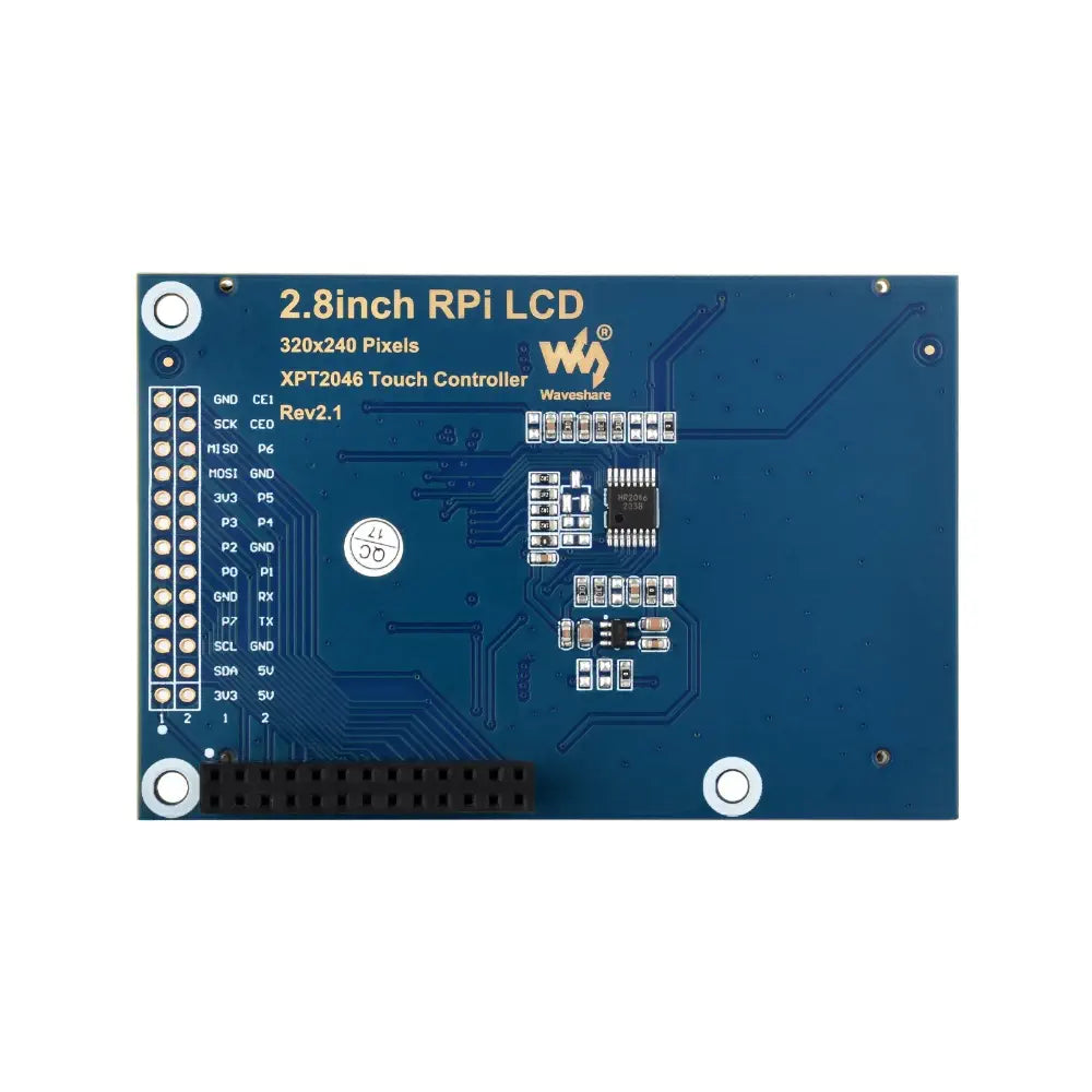 Waveshare 2.8 インチ RPi LCD (A)、320×240、Raspberry Pi 用抵抗膜方式タッチ スクリーン