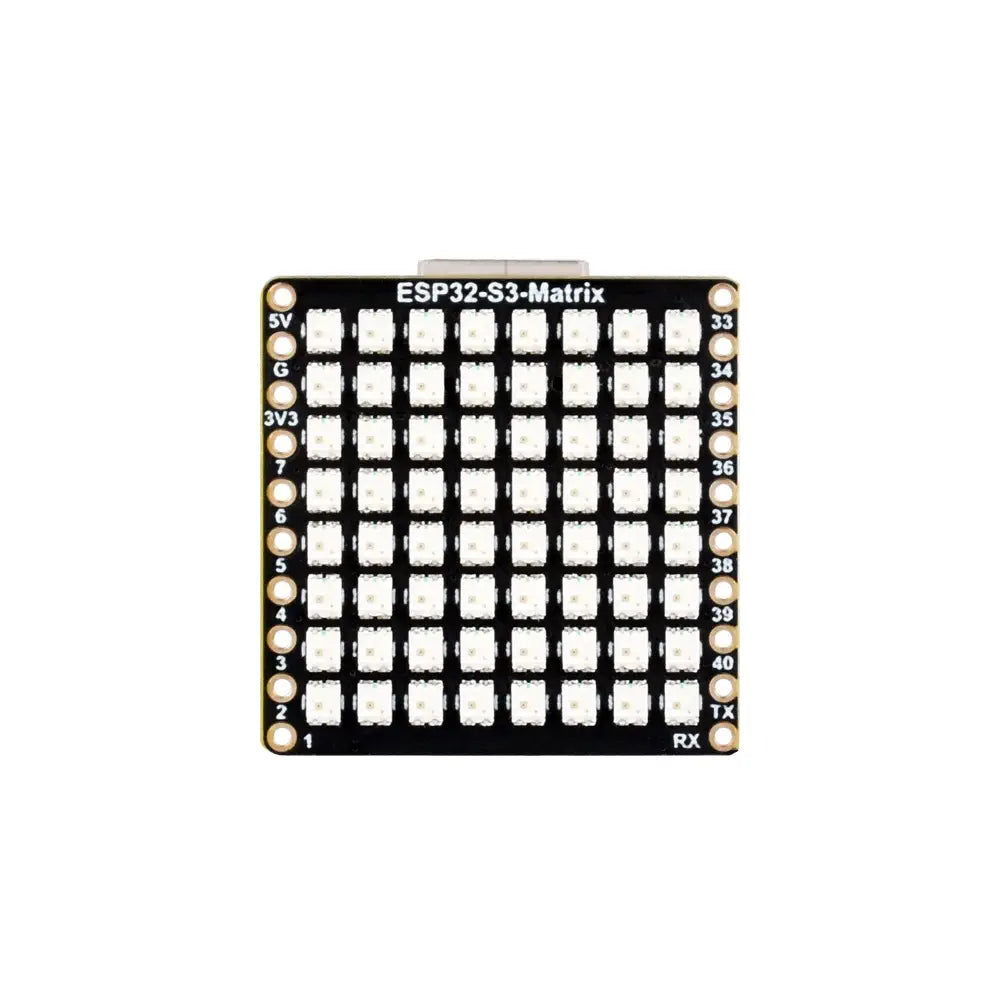 Waveshare ESP32-S3 開発ボード、オンボード 8 RGB LED マトリックス &amp; QMI8658 姿勢センサー、Wi-Fi / Bluetooth LE