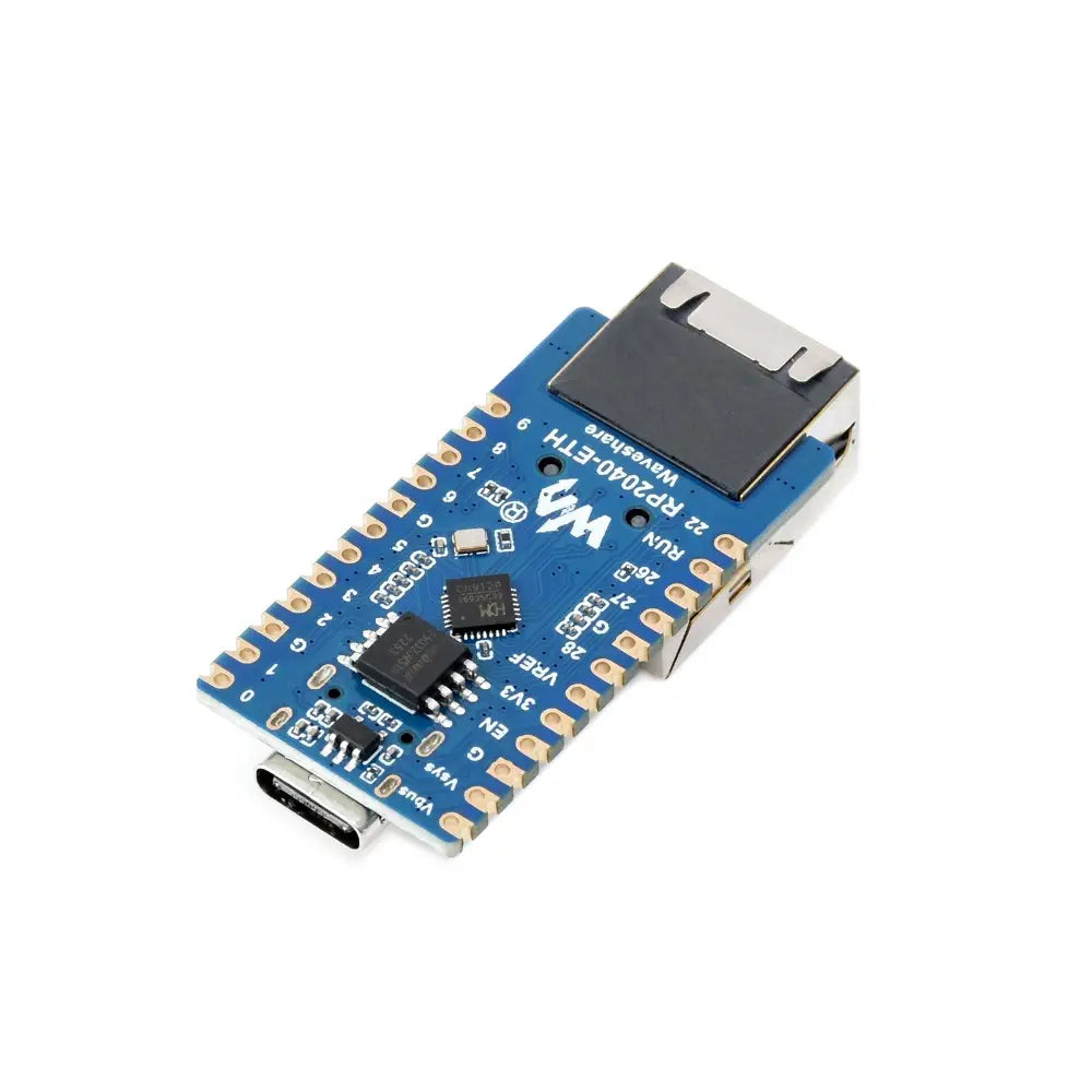 Waveshare RP2040-ETH ミニ開発ボード、RP2040 イーサネット ポート モジュール、RP2040 デュアル コア プロセッサ ベース
