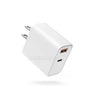 Waveshare PD30W デュアルポート急速充電器、USB Type-A/Type-C 壁掛け充電器ブロック、US プラグ