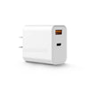 Waveshare PD30W デュアルポート急速充電器、USB Type-A/Type-C 壁掛け充電器ブロック、US プラグ