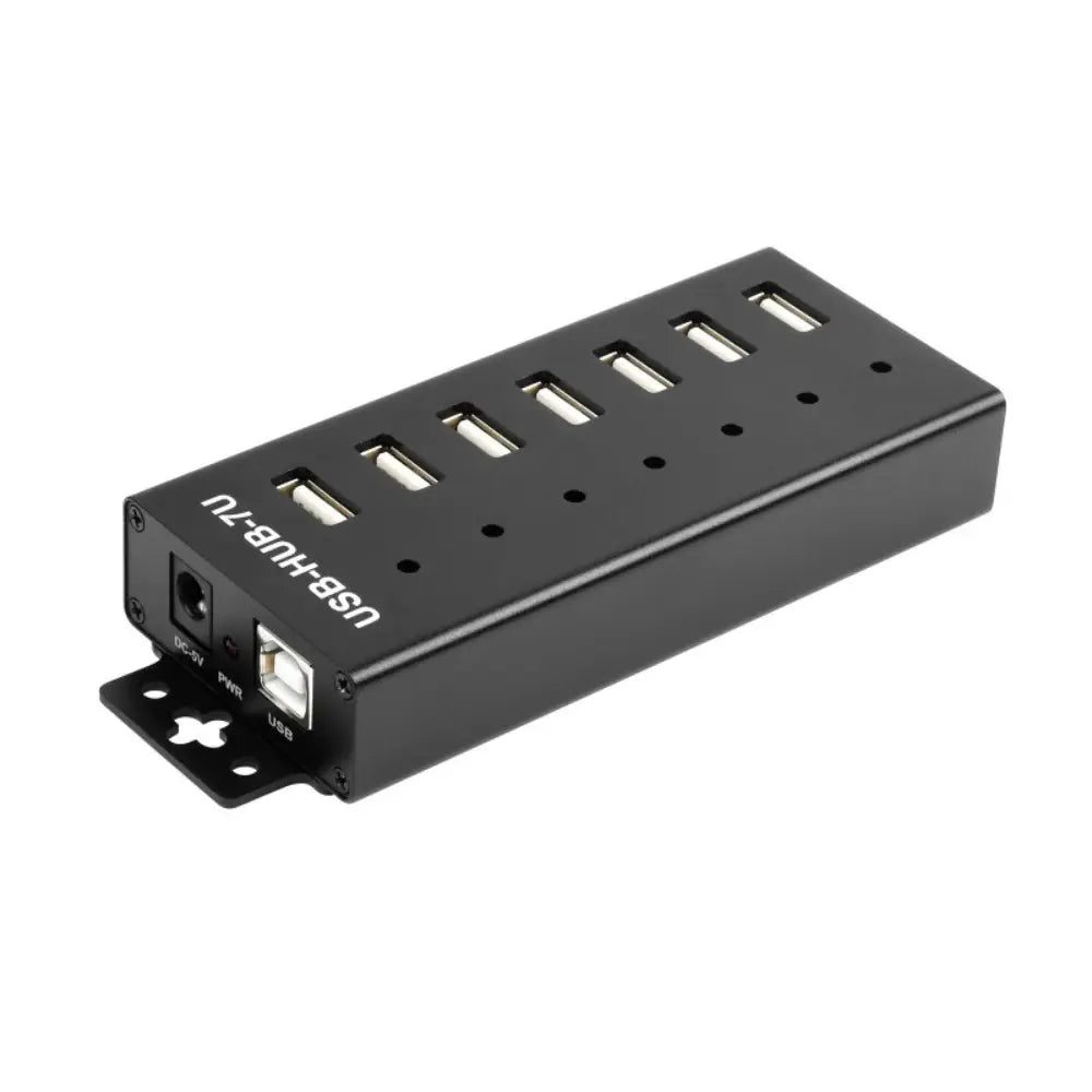 Waveshare 産業グレード USB ハブ、7 つの USB 2.0 ポートを拡張
