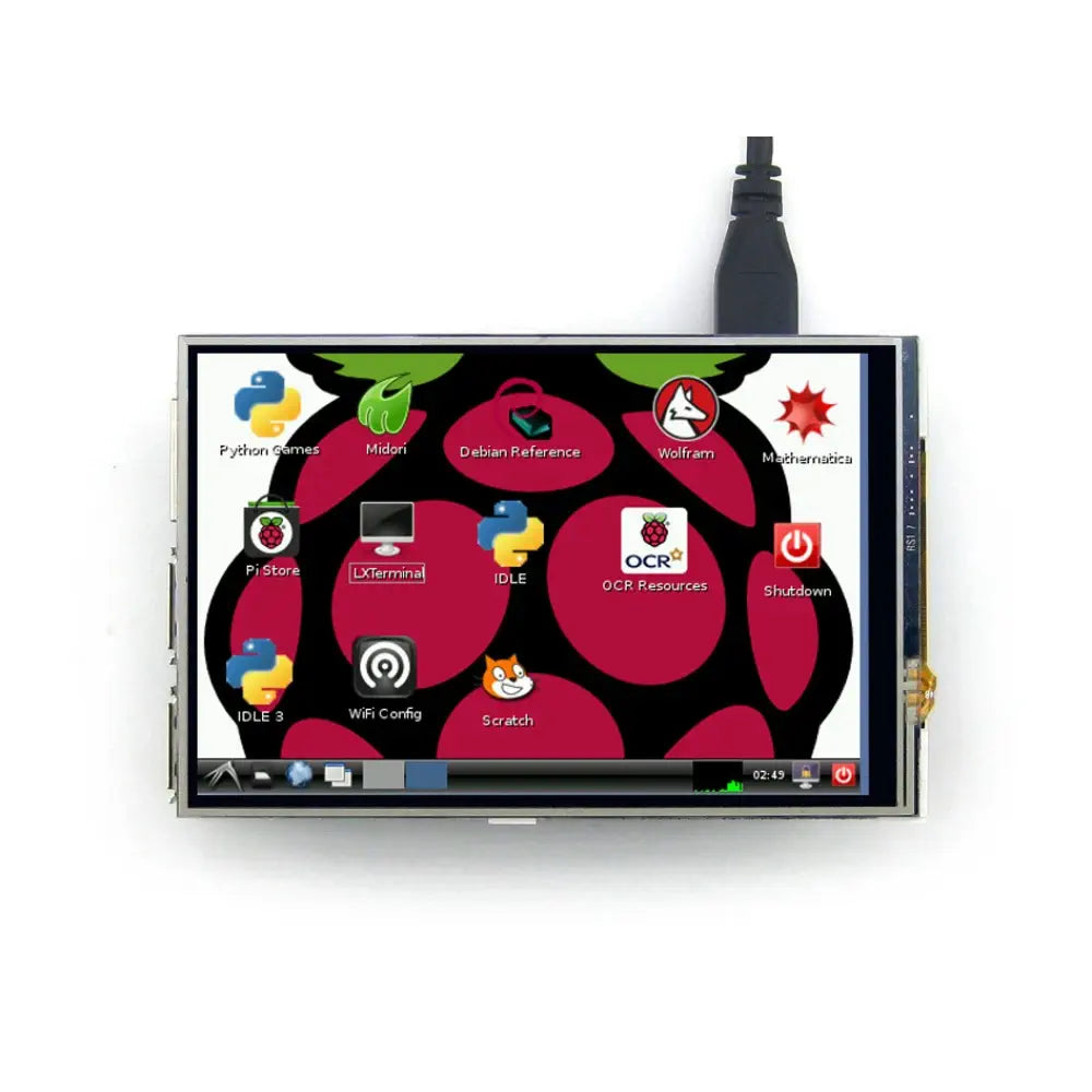 Waveshare 4インチ RPi LCD (A)、480x320