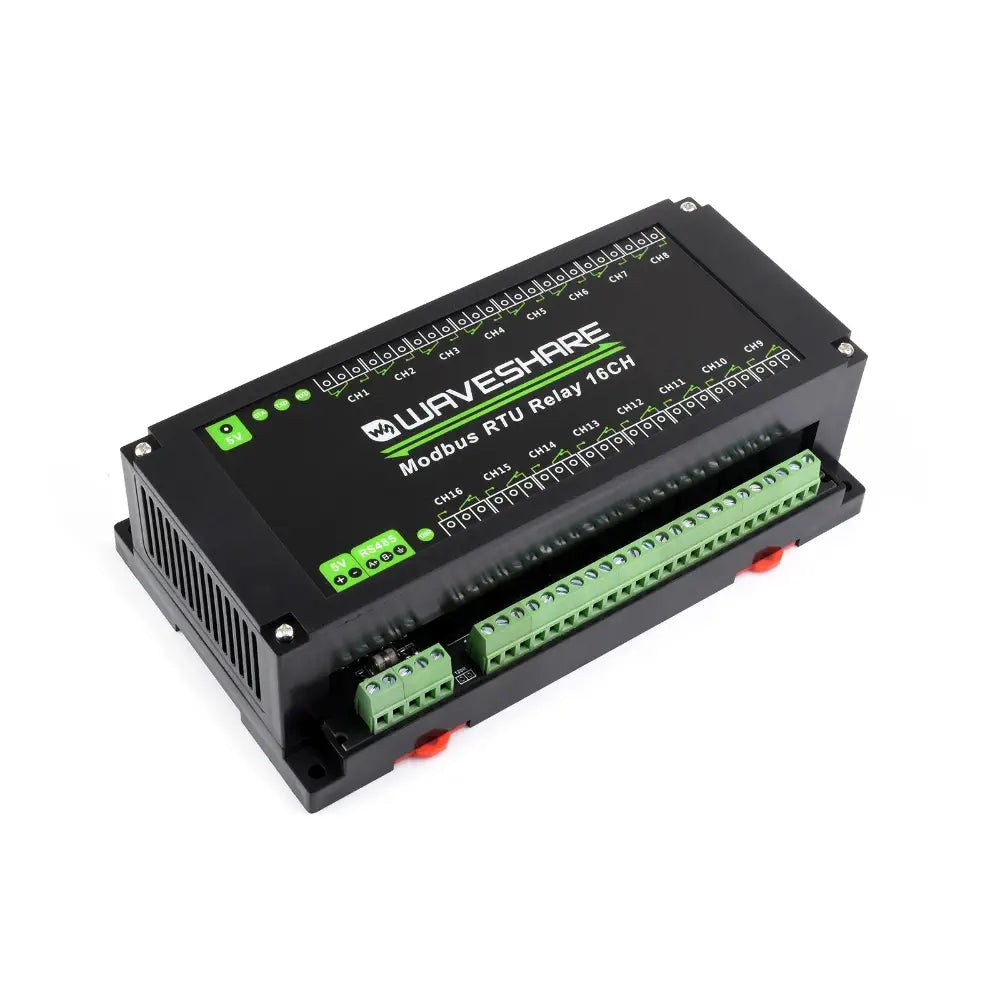 Waveshare Modbus RTU 16 チャネル リレー モジュール、RS485 インターフェイス、複数の絶縁保護回路付き