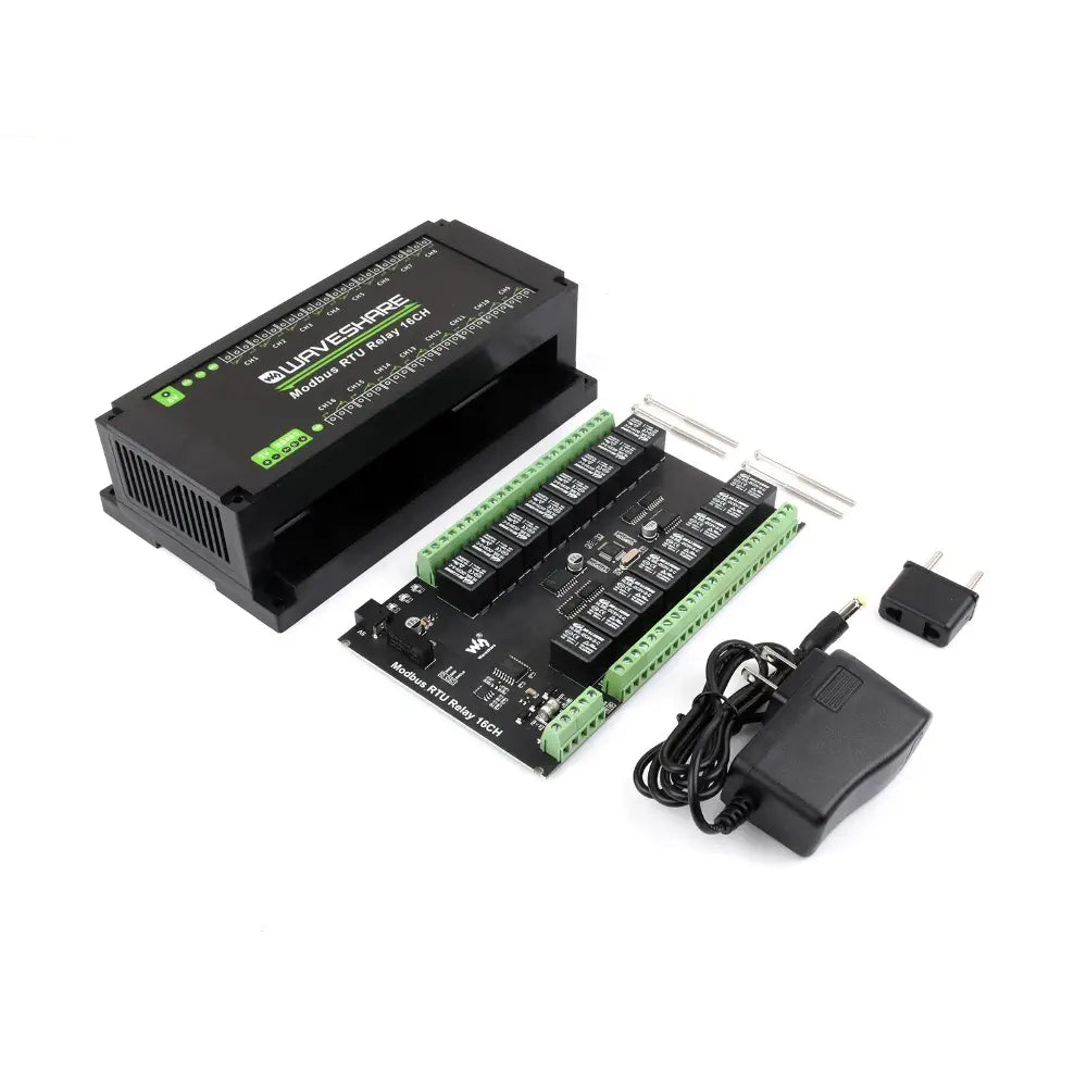 Waveshare Modbus RTU 16 チャネル リレー モジュール、RS485 インターフェイス、複数の絶縁保護回路付き