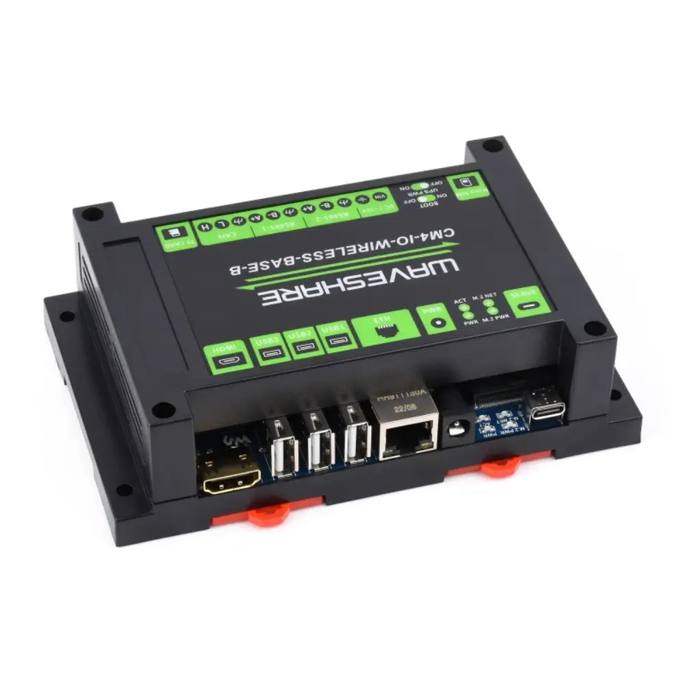 Waveshare 産業用 IoT 5G/4G ワイヤレス拡張モジュール (Raspberry Pi CM4 用、UPS モジュール、オンボード M.2 スロット付き)