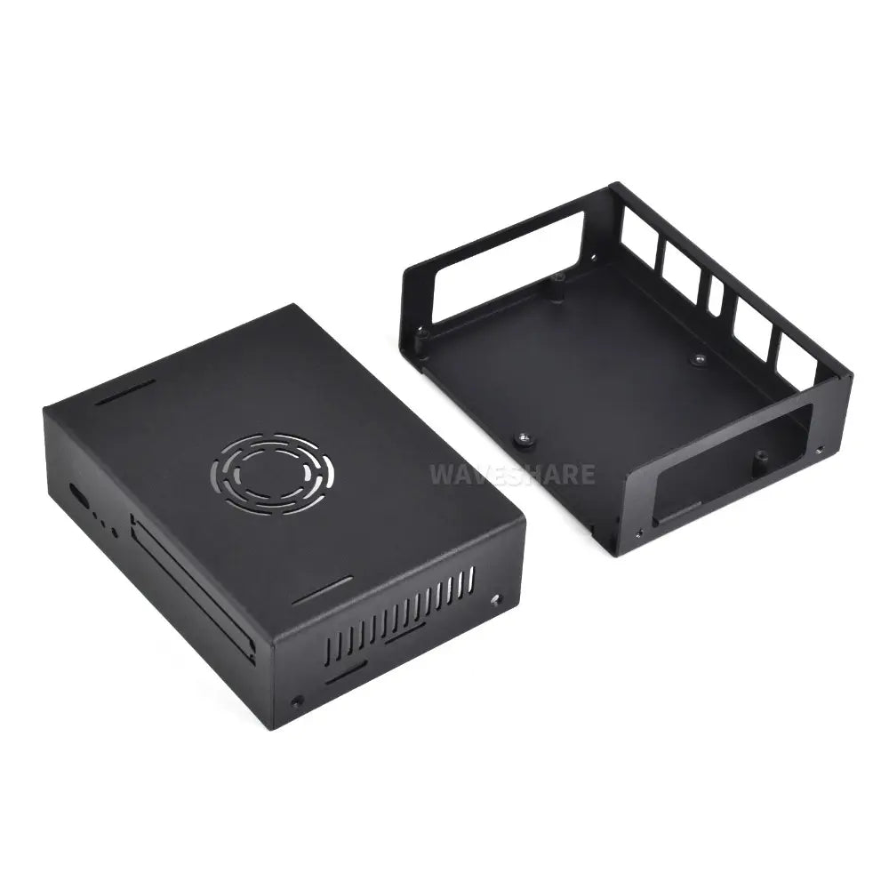 Waveshare VisionFive2 ボード用メタルケース (別売)、冷却ファン付き、ミニコンピュータケース