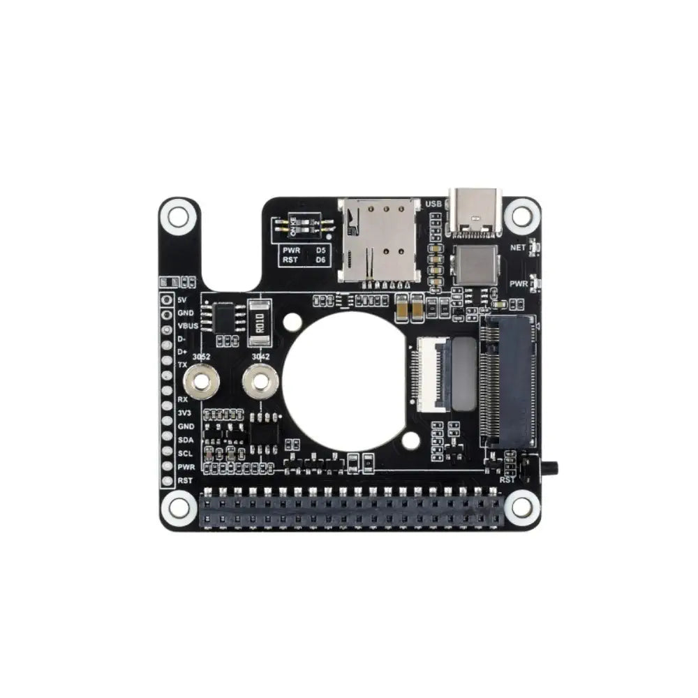 Waveshare PCIe to 5G/4G/3G HAT、Raspberry Pi 5用、3042/3052パッケージSIMCom/Quectel 5Gと互換性あり (RM502Q-AE)