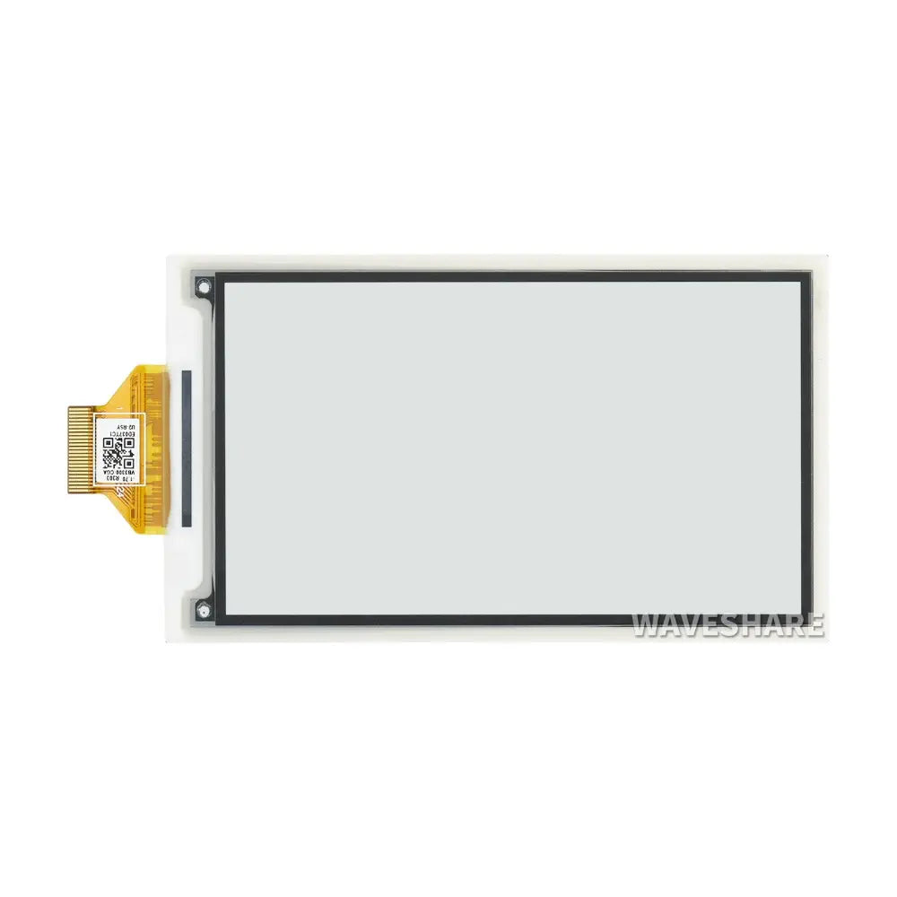 Waveshare 3.7 インチ e-Paper E-Ink Raw ディスプレイ、480×280、黒/白、4 グレースケール、SPI、PCB なし