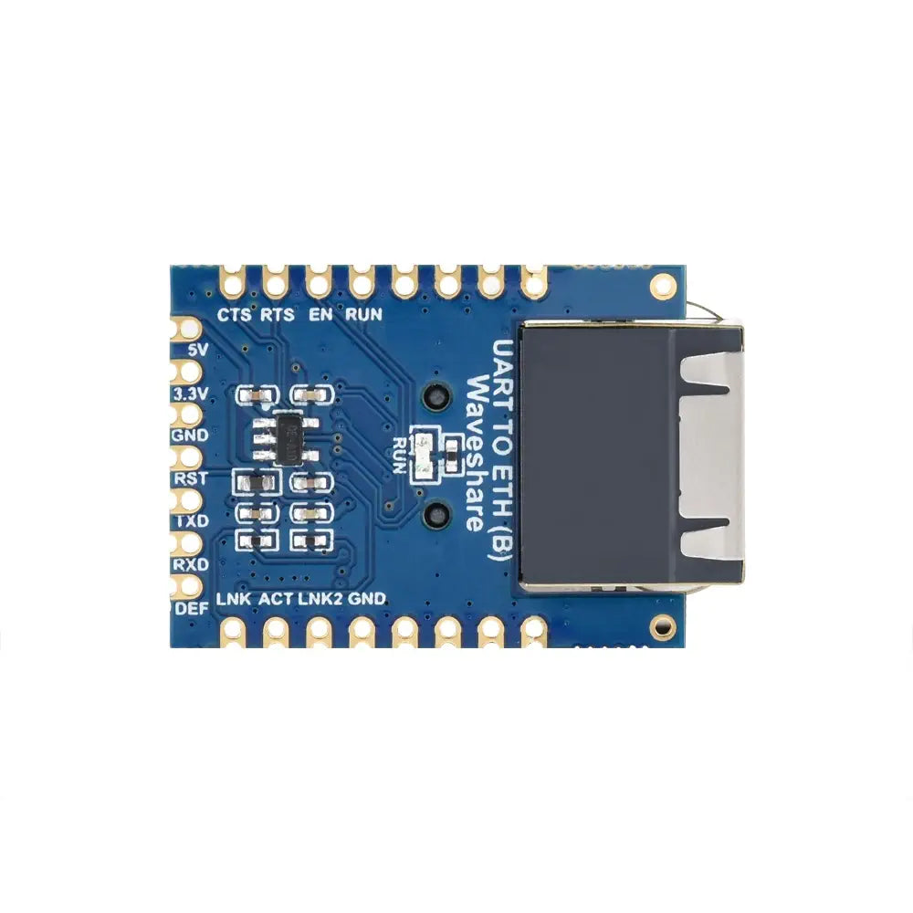 Waveshare TTL UART から Ethernet へのミニモジュール、浸漬金設計のキャスタレーションホール、高度に統合されたパッケージ