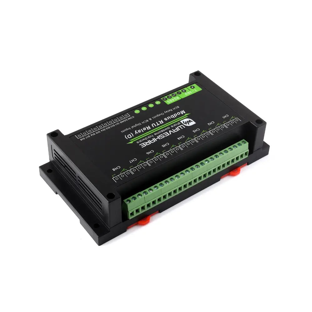 Waveshare 産業用 Modbus RTU 8 チャンネル リレー モジュール (デジタル入力および RS485 インターフェイス付き)