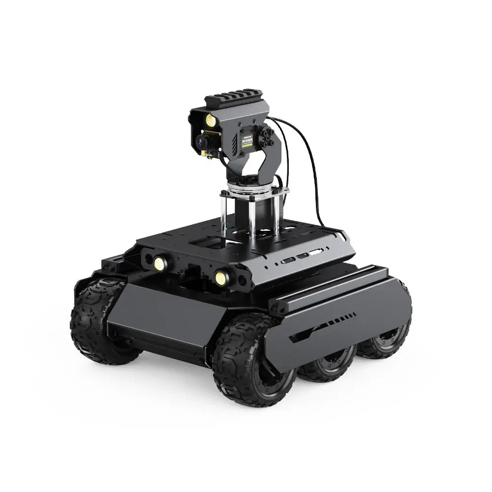Waveshare UGVローバー オープンソース 6輪 4WD AIロボット デュアルコントローラ フルメタルボディ コンピュータビジョン Raspberry Pi 4B / Raspberry Pi 5に最適