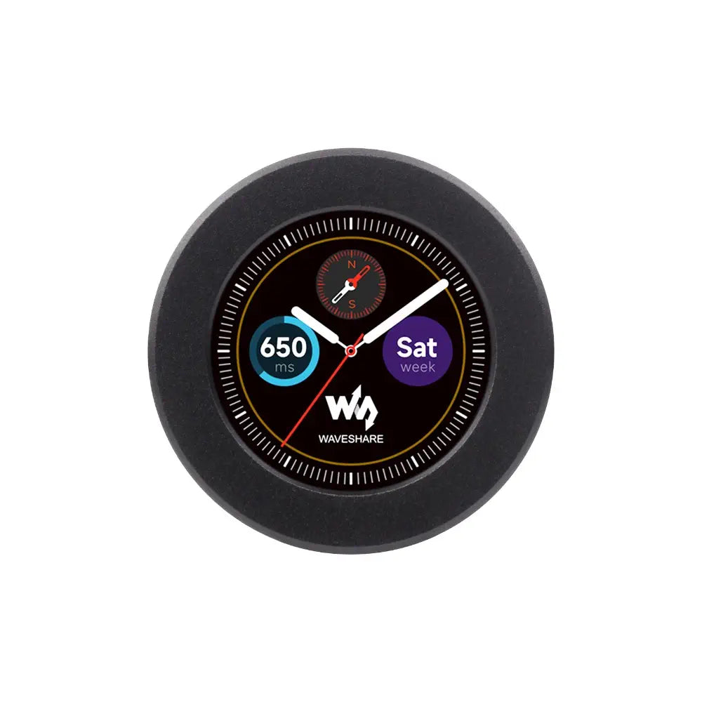Waveshare RP2040 MCU ボード (1.28 インチ ラウンド LCD、加速度計、ジャイロスコープ センサー、CNC メタル ケース付き)