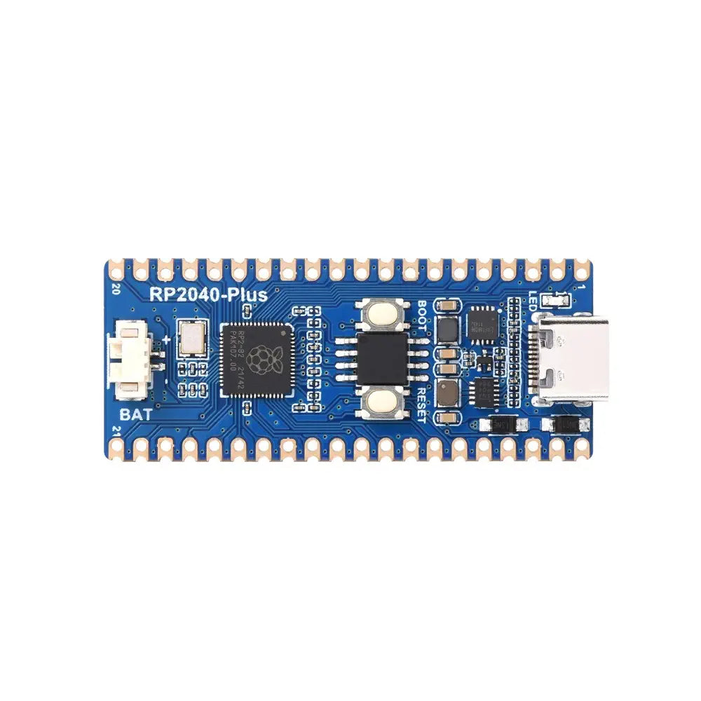 Waveshare RP2040-Plus 16MB：RP2040ベースのPico互換 MCU ボード（ヘッダなし）