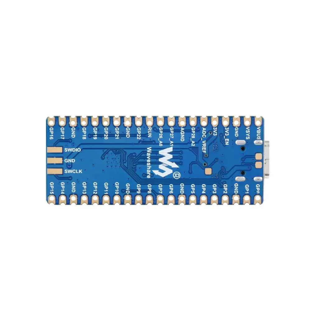 Waveshare RP2040-Plus 16MB：RP2040ベースのPico互換 MCU ボード（ヘッダなし）