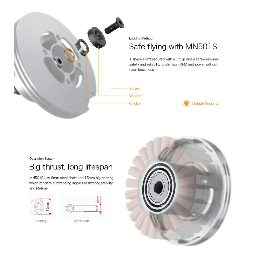 LIGPOWER MN501-S KV360 防水UAVモーター（最大推力4.6kg）