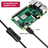 52Pi 5V 3.6A USプラグ電源アダプター（スイッチオン/オフケーブル付き）